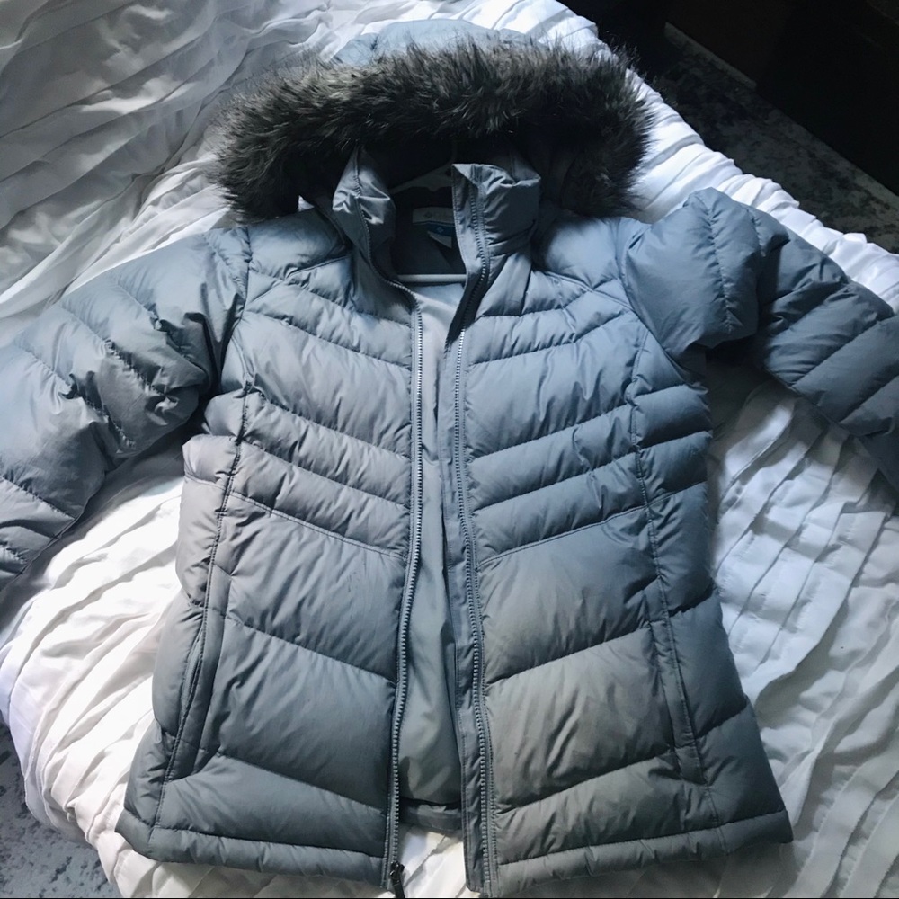Columbia Grey Silver Winter Ski Jacket